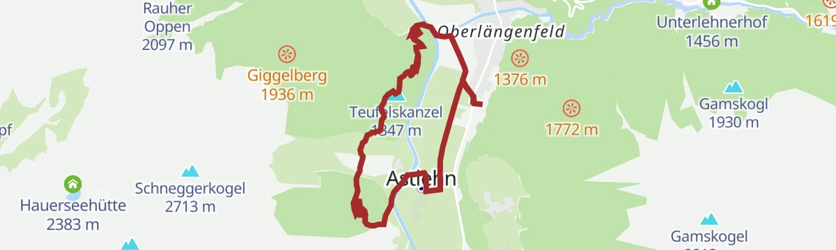 Route map: Duringweg - Längenfeld